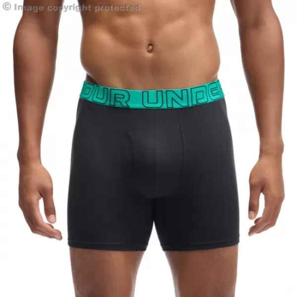 Pánske boxerky UNDER ARMOUR M PERF COTTON 6IN (3KS) 1383889-007 ČIERNA 