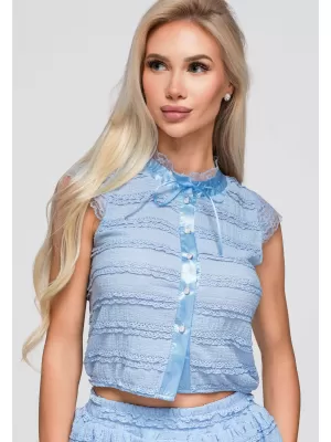 Dámska blúza OMBRE OW-TS-E0066 BLUE