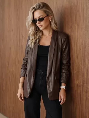 Dámske sako DSTREET PY0165 HNEDÁ