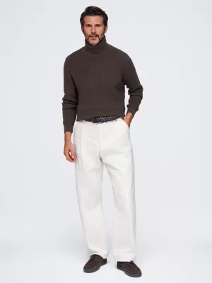 Pánsky rolák OMBRE OM-SWTN-0189 DARK BROWN