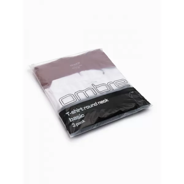  Pánske tričko OMBRE OM-TSBS-0268 BLACK/WHITE/DARK RED 