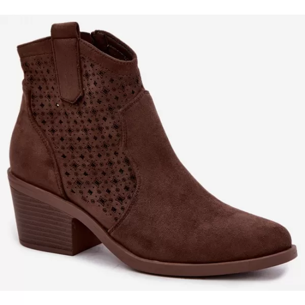  Dámske topánky S.BARSKI HY62-8149 COFFEE 