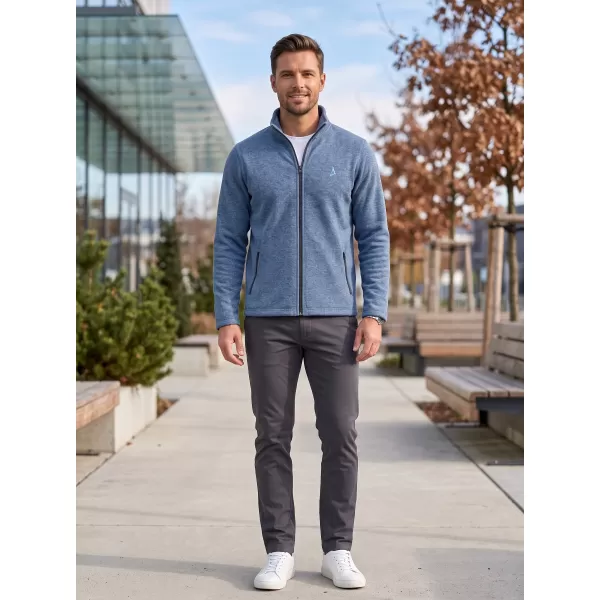  Pánska fleece mikina ALTISPORT ALM002852 TMAVÝ DENIM MELÍR 