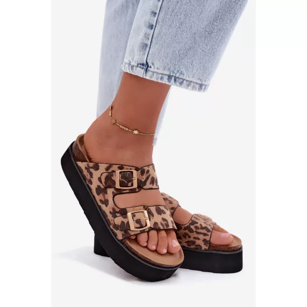  Dámske šľapky WRANGLER 20261072.92A BROWN/BEIGE 