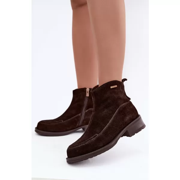  Dámske členkové topánky BIG STAR SHOES UU274602 BROWN/BEIGE SHADOWS 