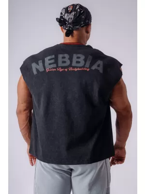Pánske tielka NEBBIA OLYMPIA MUSCLE COVER 947 BLACK