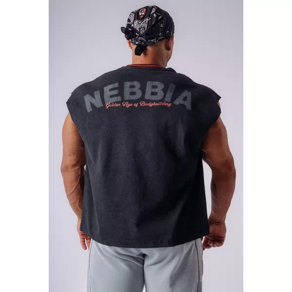  Pánske tielka NEBBIA OLYMPIA MUSCLE COVER 947 BLACK 