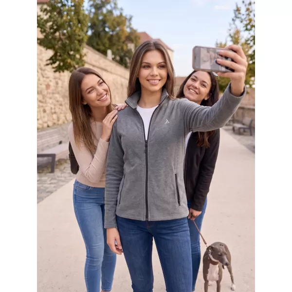  Dámska fleece mikina ALTISPORT ALW002852 ČIERNY MELÍR 