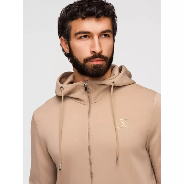  Pánska mikina OMBRE OM-SZBC-0196 BEIGE 