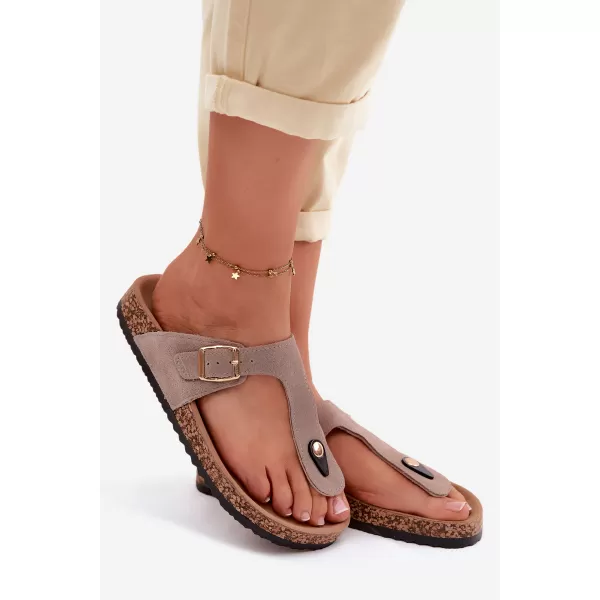  Dámske žabky BOTO 26SD21-101 BEIGE 