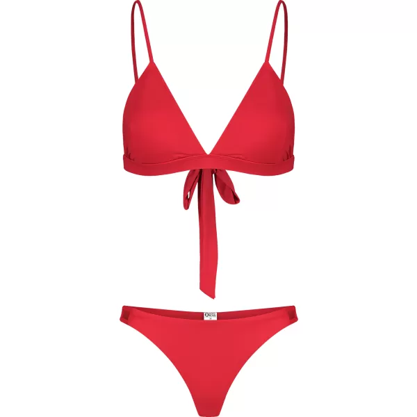  Dámske bikiny - spodný diel NORDBLANC TWINKLE NBSSS8242 ČERVENÁ 