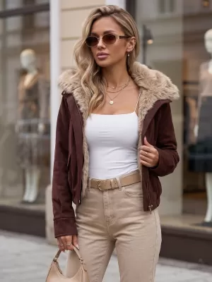 Dámska bunda DSTREET TY5699 BORDOVÁ