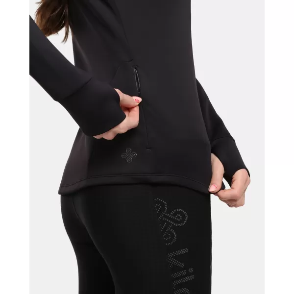  Dámska fleece mikina KILPI LAJEN-W 1L0205KI ČIERNA 