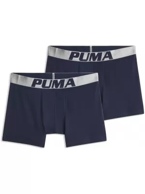 Pánske boxerky PUMA MEN SHINE ELASTIC BOXERS 2P 94780601 BLUE/SILVER