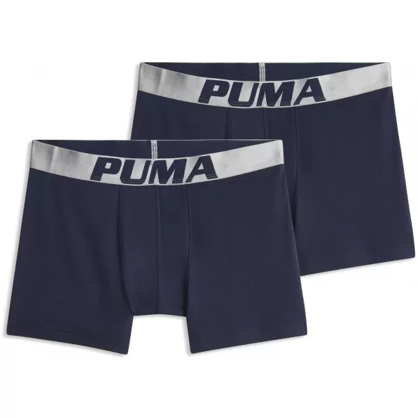  Pánske boxerky PUMA MEN SHINE ELASTIC BOXERS 2P 94780601 BLUE/SILVER 