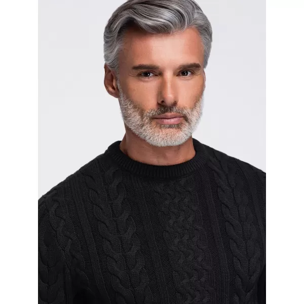  Pánsky sveter OMBRE OM-SWSW-0191 BLACK 