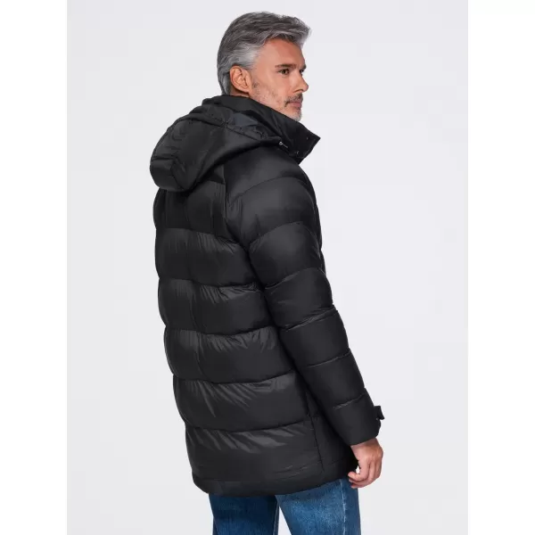  Pánska zimná bunda OMBRE OM-JALJ-0263 BLACK 