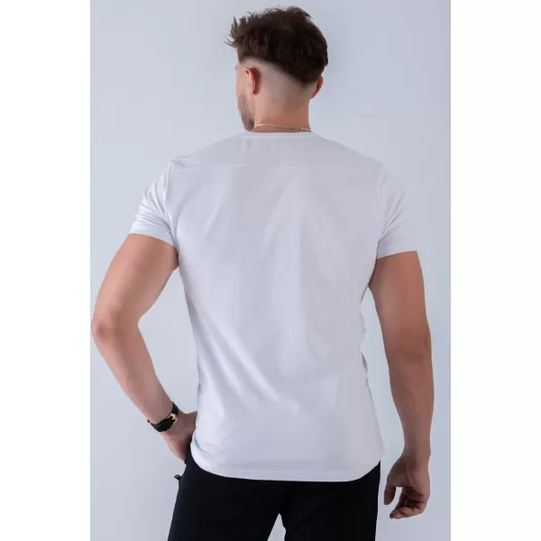  Pánske tričká NEBBIA MIKE MUSCLE FIT 158 WHITE 