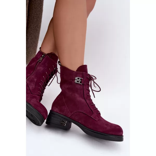  Dámske členkové topánky VINCEZA 67044 BURGUNDY 