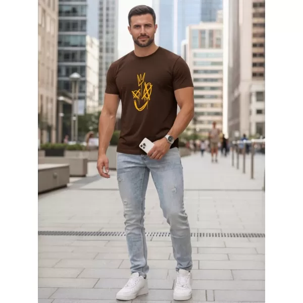  Pánske tričko DSTREET NX0138R-CH HNEDÁ 