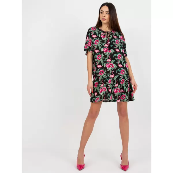  Dámske šaty SUBLEVEL D73771M30306C BLACK AND GREEN 