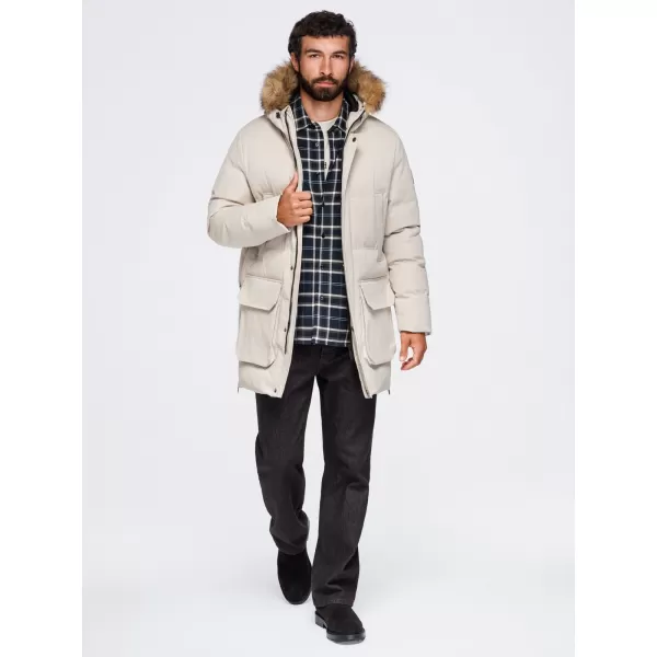  Pánska parka OMBRE OM-JALJ-0310 CREAM 