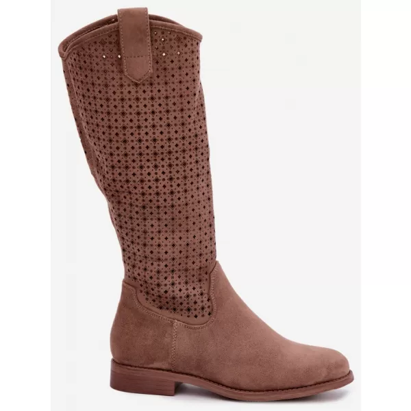  Dámske čižmy S.BARSKI HY62-8144 COFFEE 