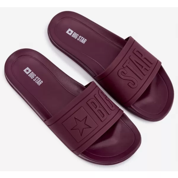  Dámske šľapky BIG STAR SHOES UU274070 VÍNOVÁ 