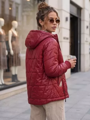 Dámska bunda DSTREET TY5785 BORDOVÁ