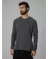 Pánske tričko s dlhým rukávom 4F WMM00TLONM611 DARK GREY MELANGE