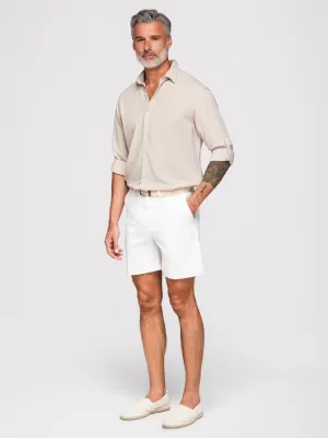 Pánska košeľa OMBRE OM-SHCS-0190 BEIGE