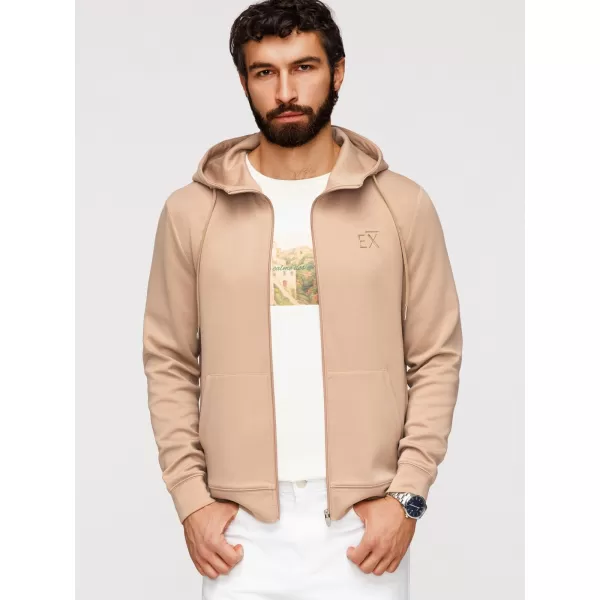  Pánska mikina OMBRE OM-SZBC-0196 BEIGE 
