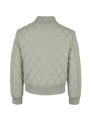 Dievčenská prešívaná bunda URBAN CLASSICS UCK806-03259 SOFT SALVIA