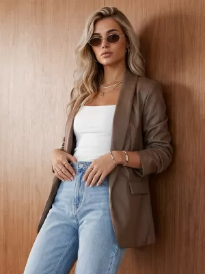 Dámske sako DSTREET PY0166 FANGO