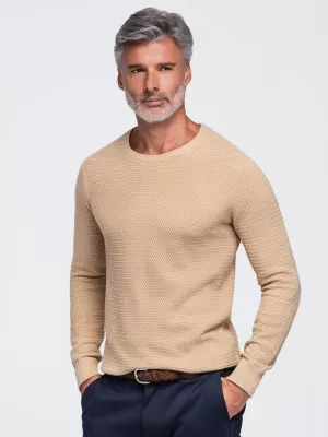 Pánsky sveter OMBRE OM-SWSW-0119 SAND