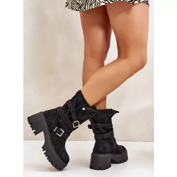  Dámske členkové topánky BOTO QH7825/DA185 BLACK 