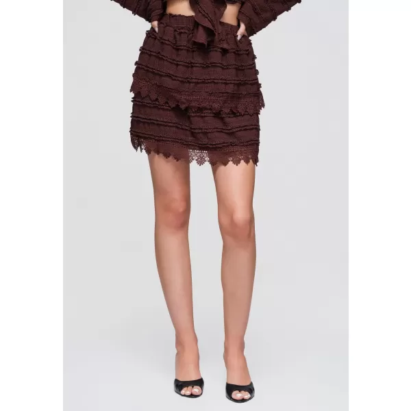  Dámska sukňa OMBRE OW-GL-E0015 DARK BROWN 