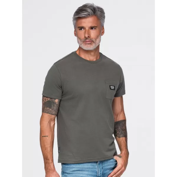  Pánske tričko OMBRE OM-TSCT-0305 GRAPHITE 