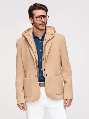 Pánska bunda OMBRE M167 LIGHT BROWN