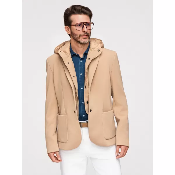  Pánska bunda OMBRE M167 LIGHT BROWN 