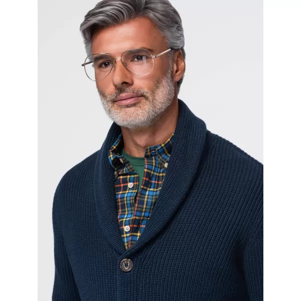  Pánsky kardigan OMBRE OM-SWCD-0200 NAVY BLUE 
