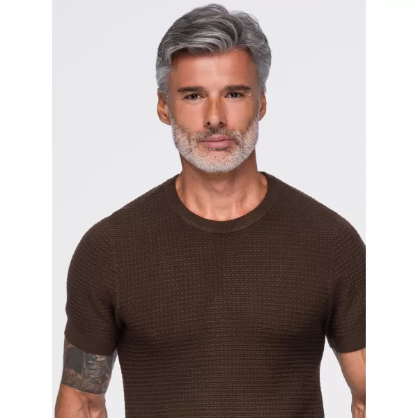  Pánske tričko OMBRE OM-TSCT-0303 BROWN 