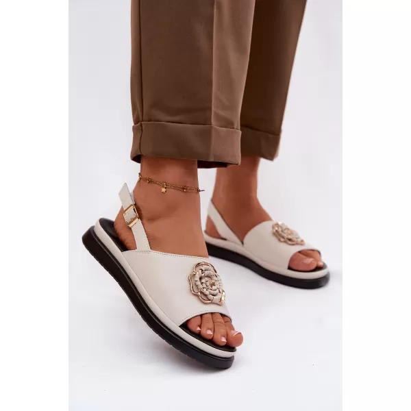  Dámske sandále S.BARSKI GR61-5937 BEIGE 