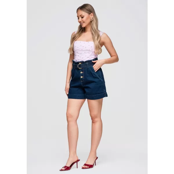  Dámske kraťasy OMBRE OW-ST-E0011 DARK DENIM 