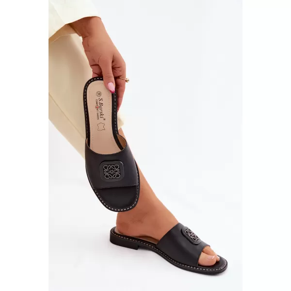  Dámske šľapky S.BARSKI KV61-6019 BLACK 