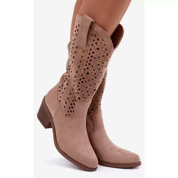  Dámske čižmy S.BARSKI HY62-8126 BEIGE 