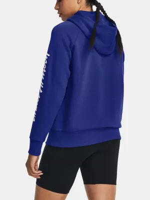 Dámska mikina UNDER ARMOUR UA RIVAL FLEECE GRAPHIC HDY 1379609-400 MODRÁ