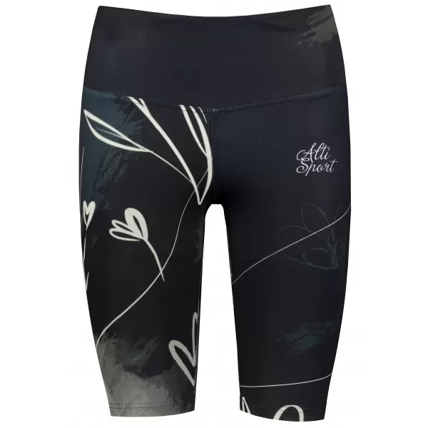  Dámske legíny nad kolená premium (nové veľkosti) ALTISPORT VOJ/ALW083LEG06 ČIERNOBIELA 