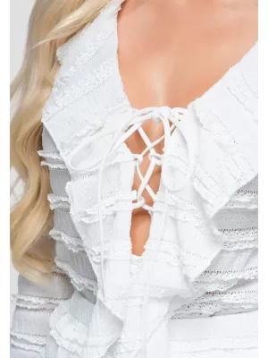 Dámska blúza OMBRE OW-TS-E0067 WHITE