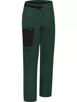 Pánske outdoorové nohavice NORDBLANC SCRAMBLE NBSPM8359 TMAVO ZELENÁ